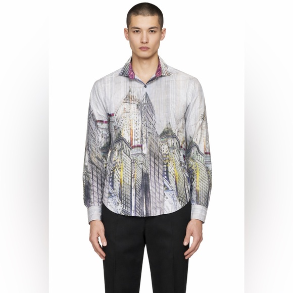 Robert Graham THE HARDING Limited Edition City View Crystal Sport Shirt